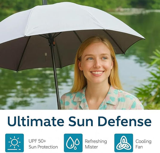 Parasol - Long Handle Umbrella with Fan
