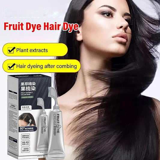 Natural Fruit Hair Dye for Men and Women All Hair Types (Black)