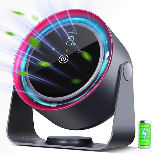 Digital Display Rechargeable Battery Operated Fan