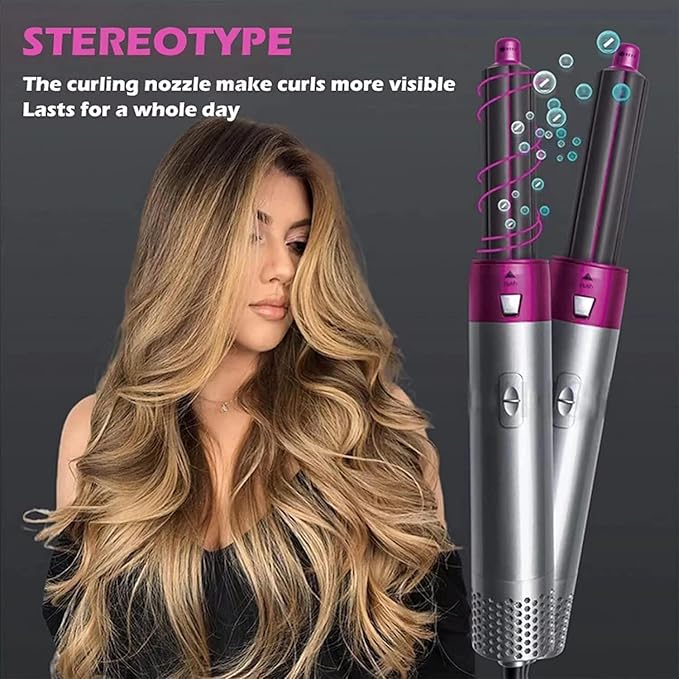 5-in-1 Hot Air Hair Dryer and Curler Tool Set