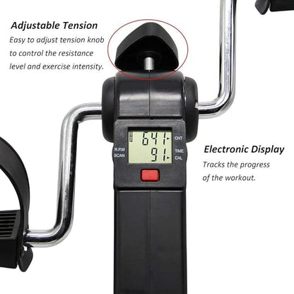 Mini pedal exercise bike,household folding machine LCD display, adjustable resistance
