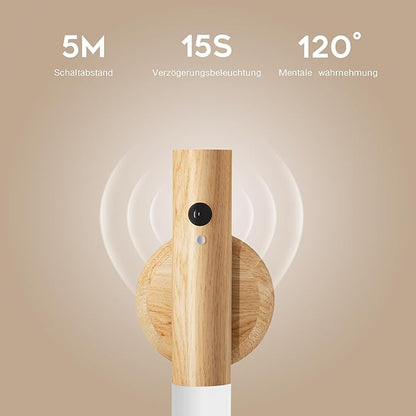 Wooden Wall Light with Motion Sensor