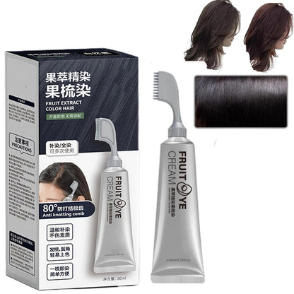 Natural Fruit Hair Dye for Men and Women All Hair Types (Black)