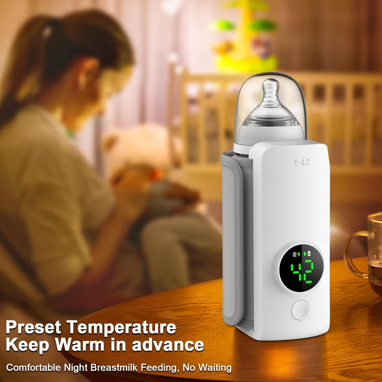 MomEase™ Portable Baby Milk Warmer – 1 Year Warranty (جهاز تسخين الحليب المحمول – ضمان سنة)