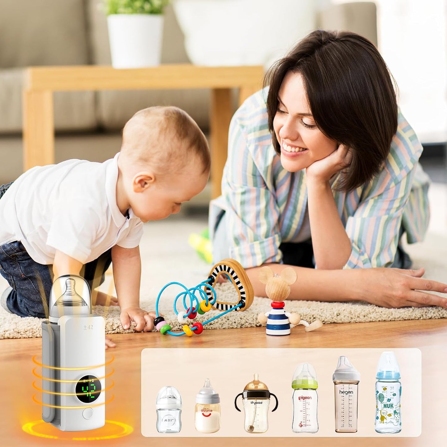 MomEase™ Portable Baby Milk Warmer – 1 Year Warranty (جهاز تسخين الحليب المحمول – ضمان سنة)