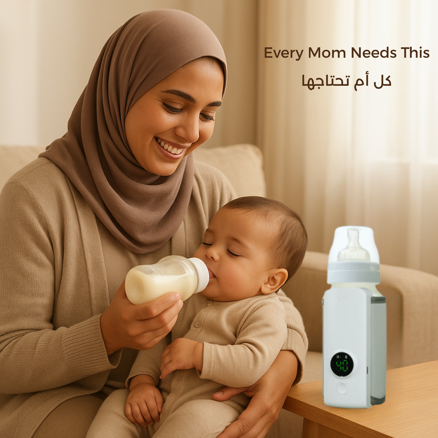 MomEase™ Portable Baby Milk Warmer – 1 Year Warranty (جهاز تسخين الحليب المحمول – ضمان سنة)