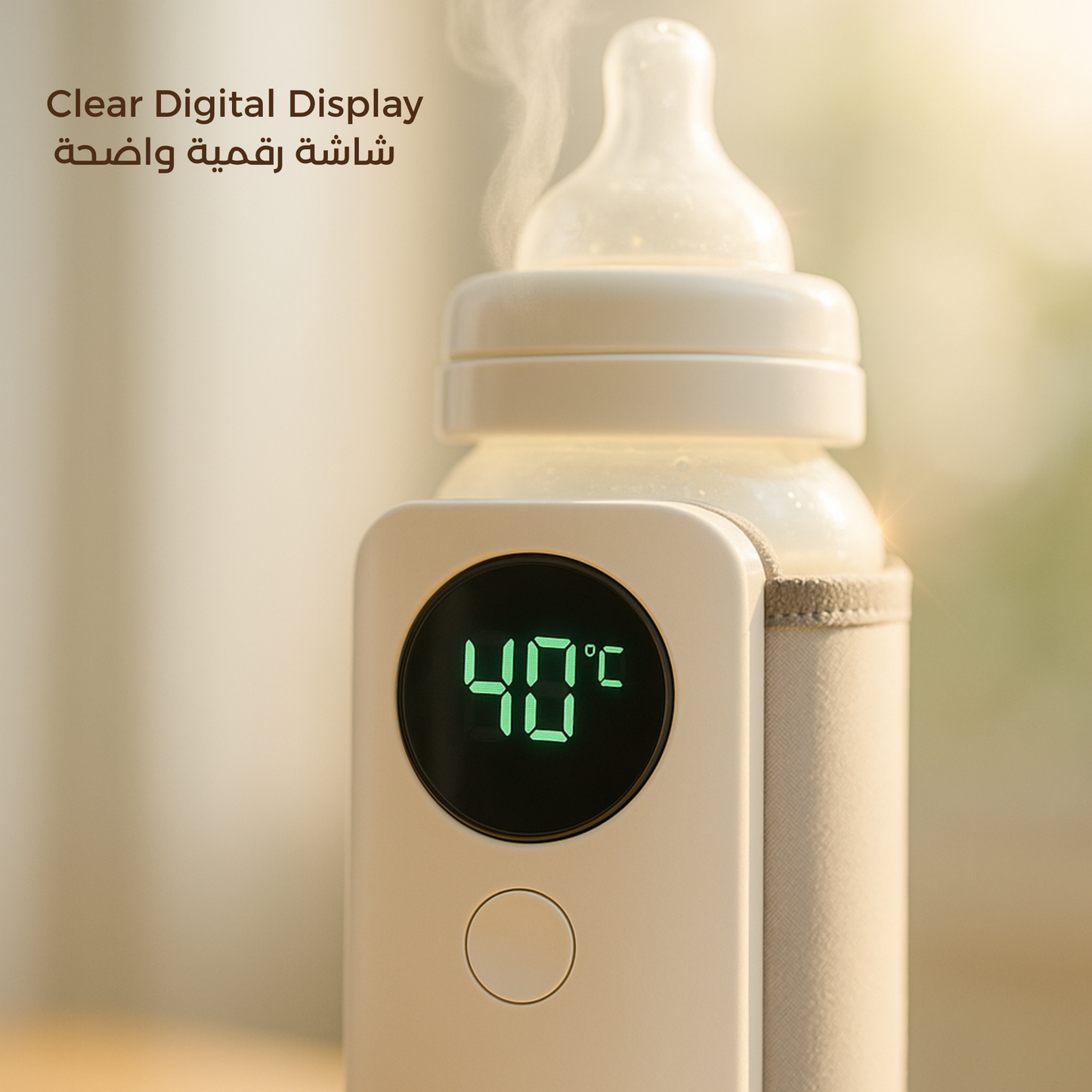 MomEase™ Portable Baby Milk Warmer – 1 Year Warranty (جهاز تسخين الحليب المحمول – ضمان سنة)